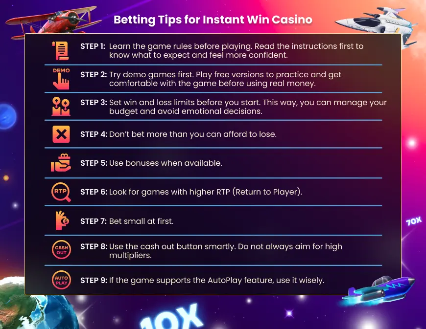 Instant games betting tips