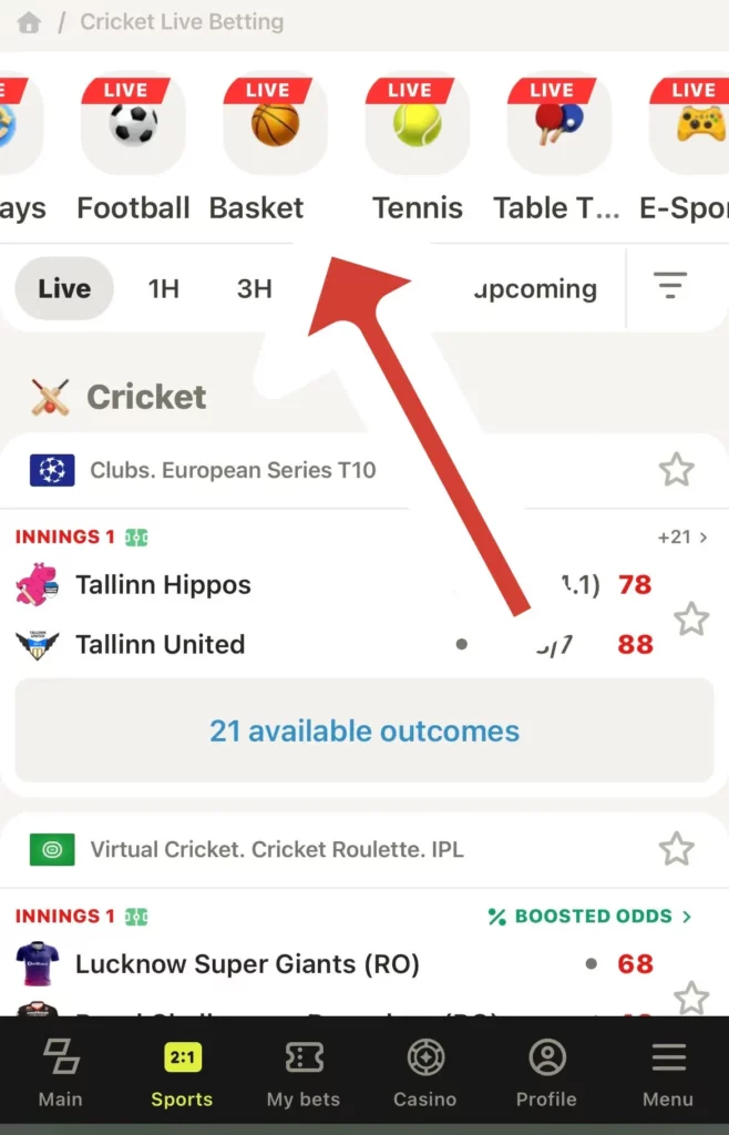 football betting Parimatch