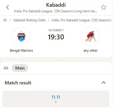 bet on Kabaddi