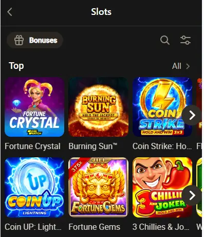 Slot games Parimatch