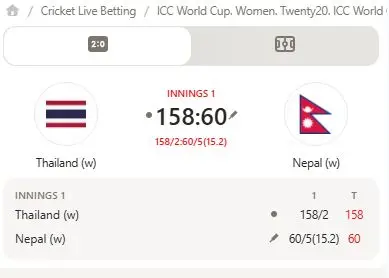 live betting cricket
