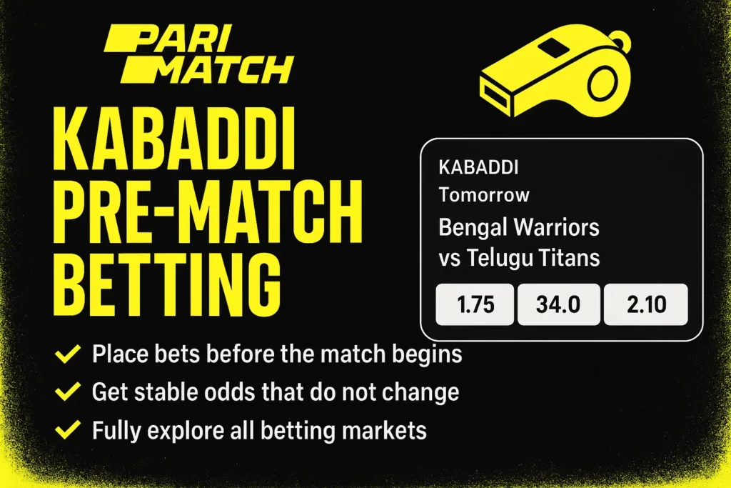 pre match betting kabaddi