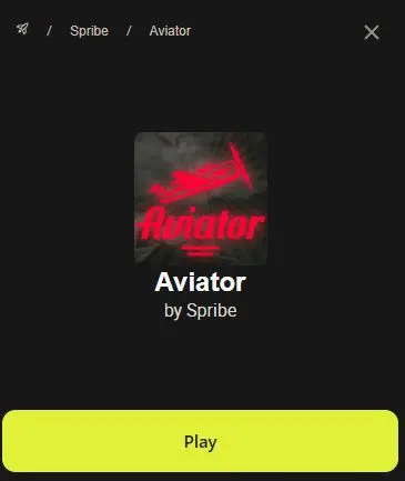 Play aviator game