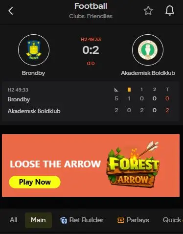 Parimatch sports bet