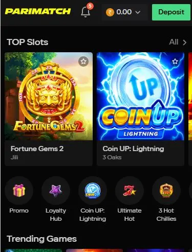 Parimatch casino games