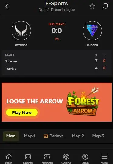 Parimatch sports bet