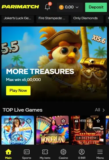 Parimatch casino games