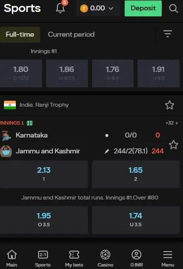 Parimatch sports bet